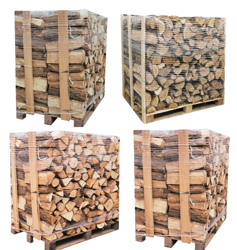 Kaminholz 33 cm – 4 Paletten mit insgesamt 12 Ster – Hartholzmischung