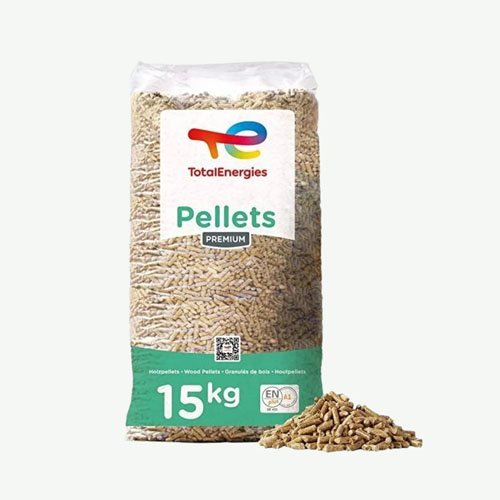 TotalEnergies Holzpellets – 15 kg Sack – 100 % Nadelholz, ENplus A1